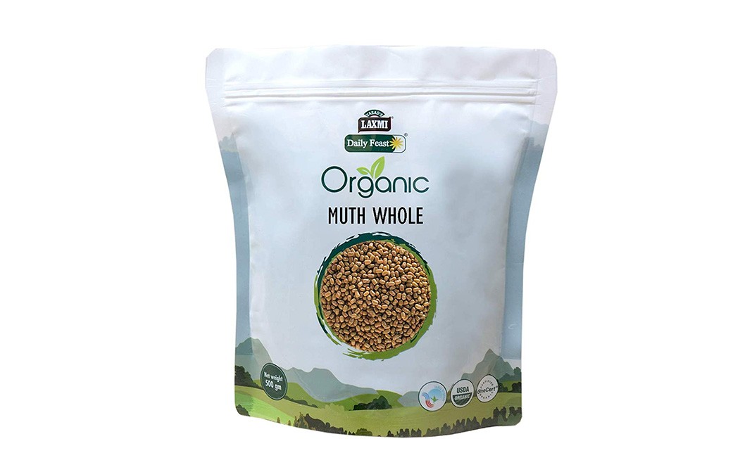 Laxmi Daily Feast Organic Muth Whole    Pack  500 grams